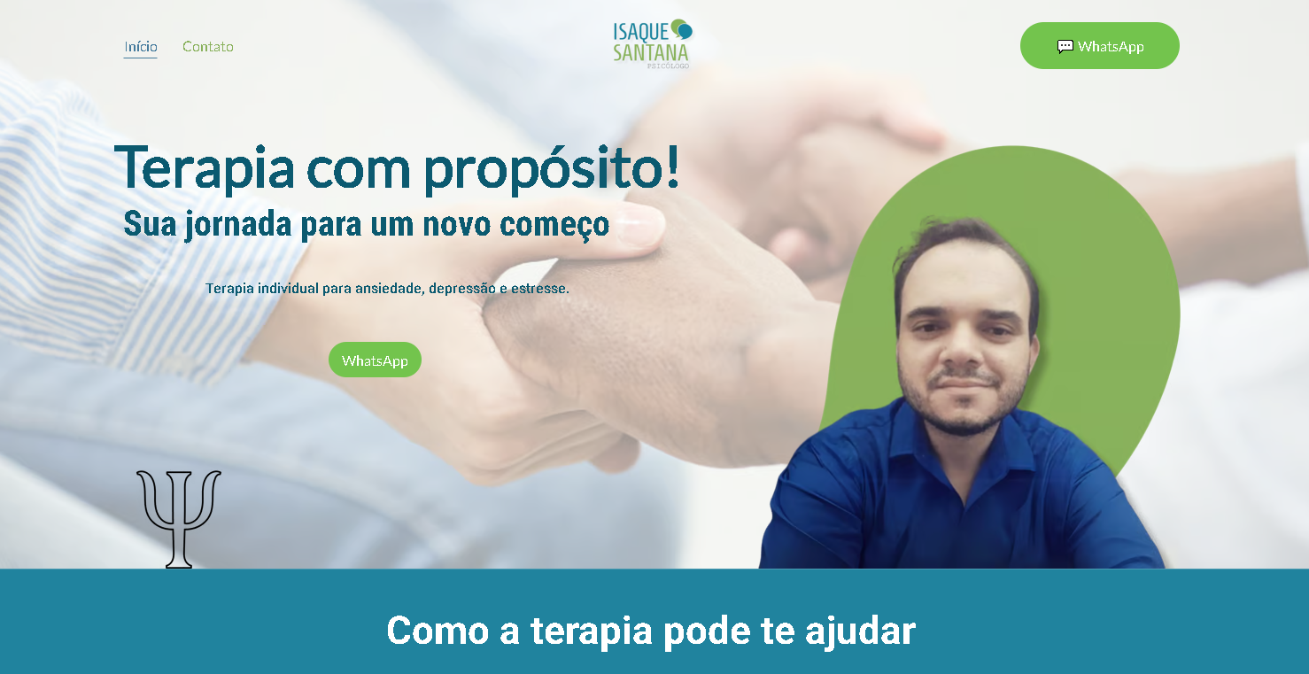 Modelo de site one-page para negócio local pela LS Agência