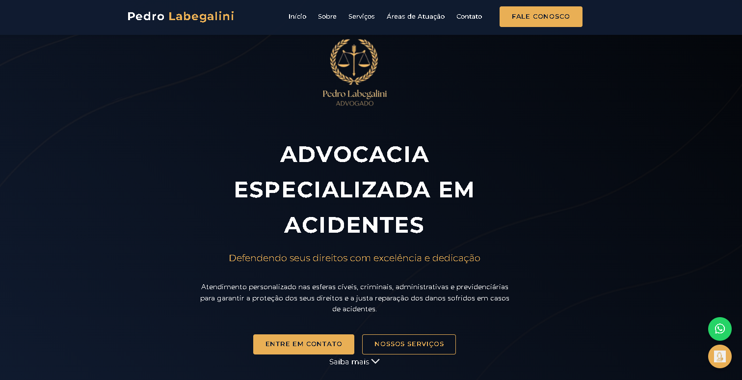 Modelo de site para profissional liberal pela LS Agência