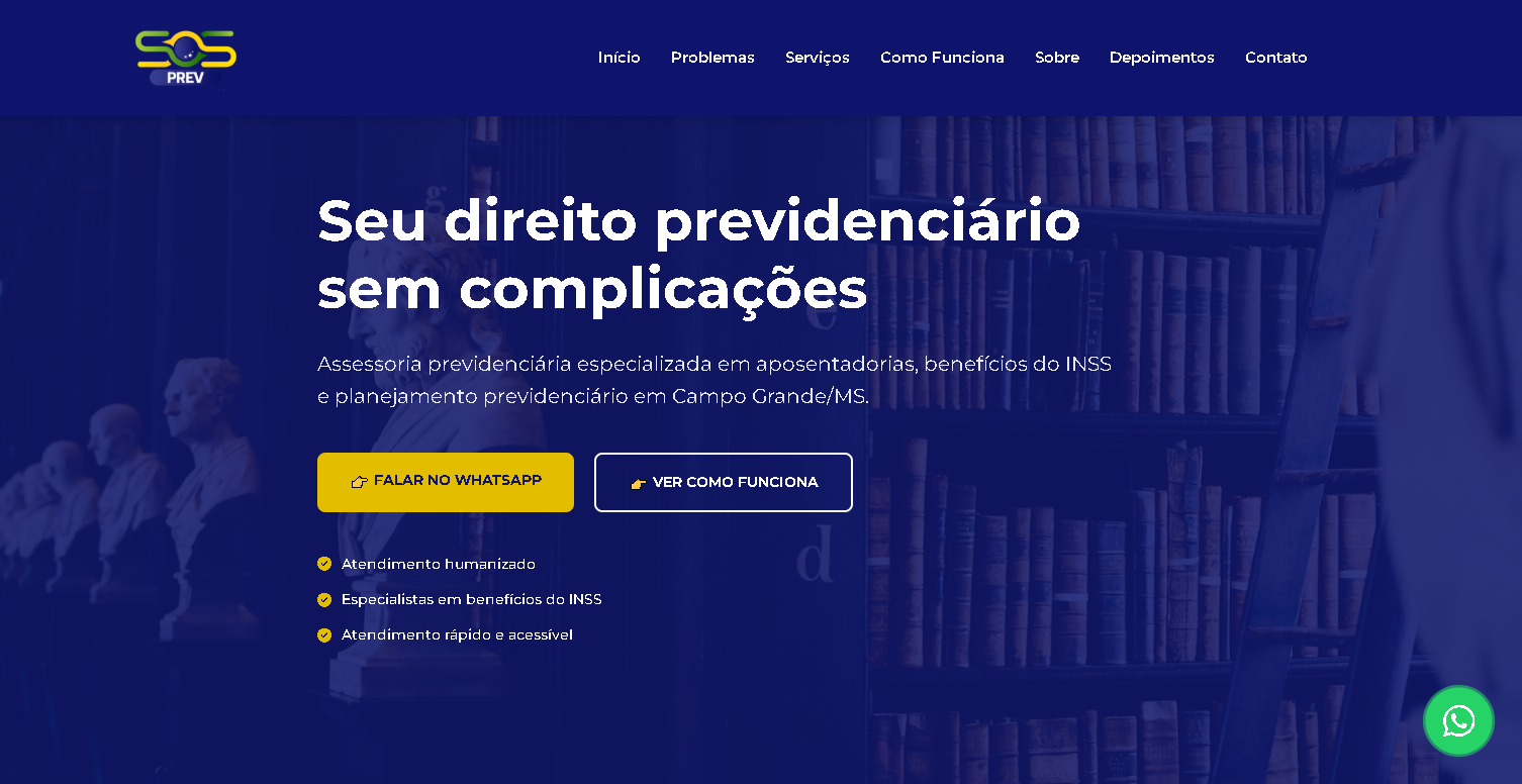 Modelo de site para profissional liberal pela LS Agência